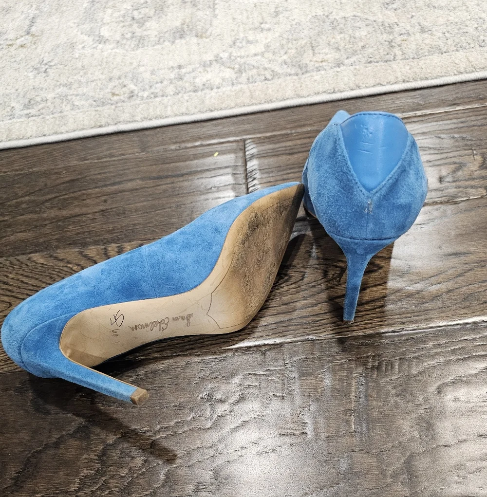 Sam Edelman Pumps, Blue Suede, Size 6.5, - Picture 4 of 4